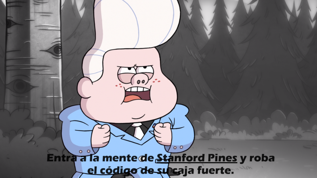 Gideon tratando de destruir a Stan